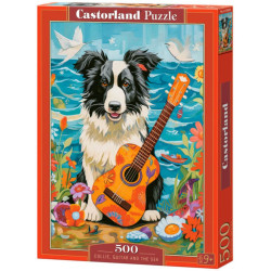 Пъзел Castorland от 500 части - Коли с китара край морето