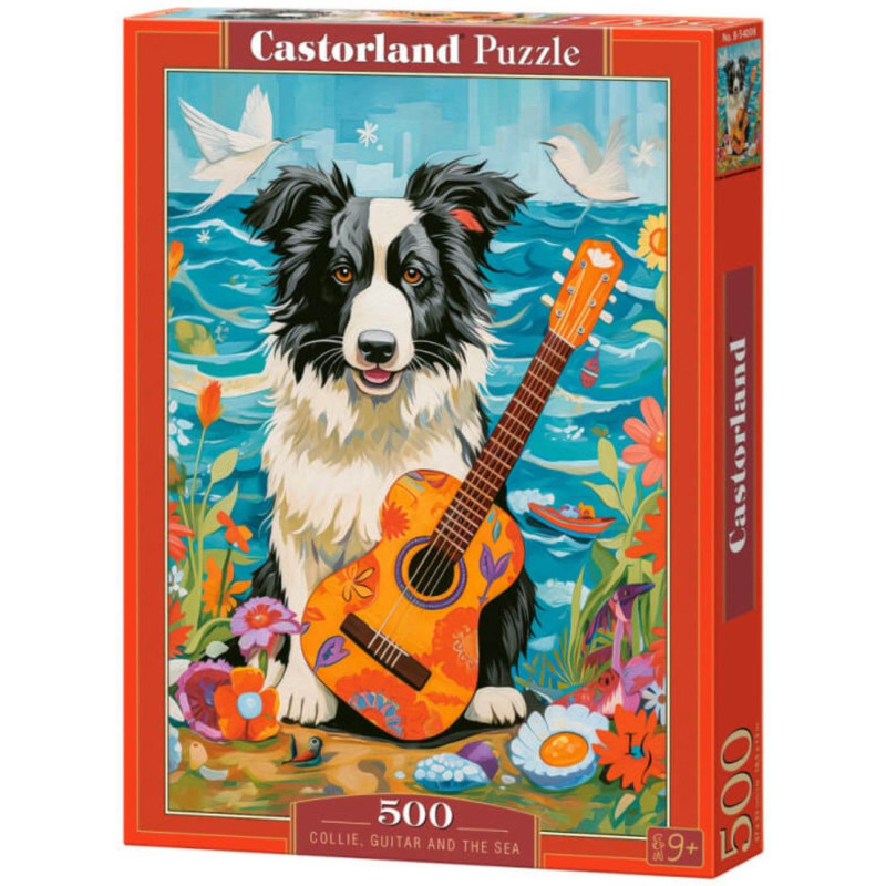 Пъзел Castorland от 500 части - Коли с китара край морето