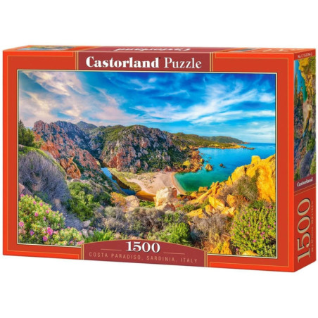 Пъзел Castorland от 1500 части - Коста Парадизо, Сардиния, Италия