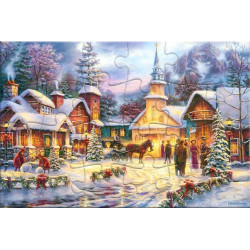 Пъзел-пощенска картичка Castorland от 24 части - Вярата се простира дълбоко