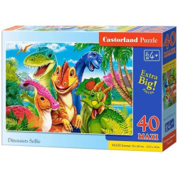 Пъзел Castorland от 40 XXL части - Динозавърско селфи
