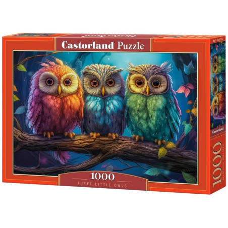Пъзел Castorland от 1000 части - Три малки сови