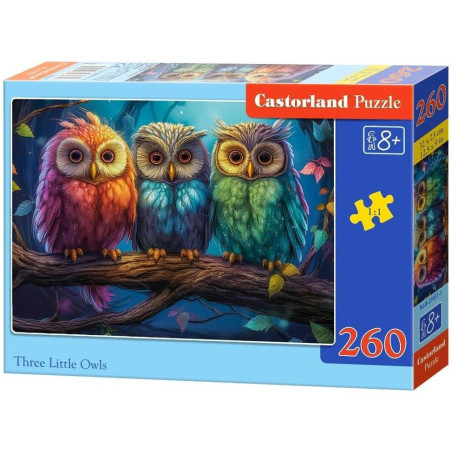 Пъзел Castorland от 260 части - Три малки сови