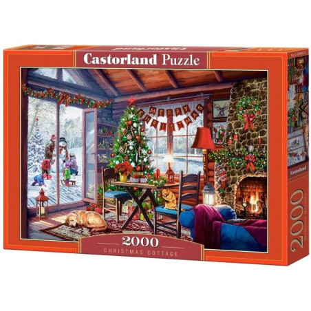 Пъзел Castorland от 2000 части - Коледна къщичка