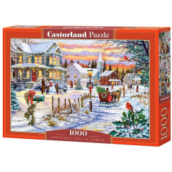 Пъзел Castorland от 1000 части - Коледната елха идва