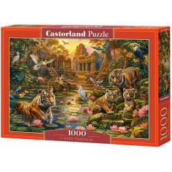Пъзел Castorland от 1000 части - Рай на тигрите