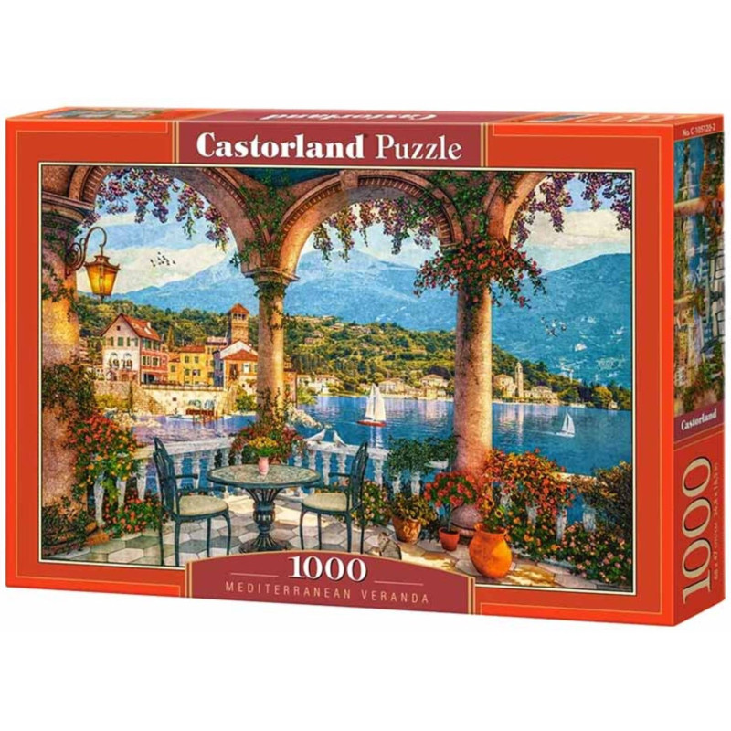 Пъзел Castorland от 1000 части - Средиземноморска веранда
