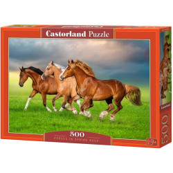 Пъзел Castorland от 500 части - Препускащи коне