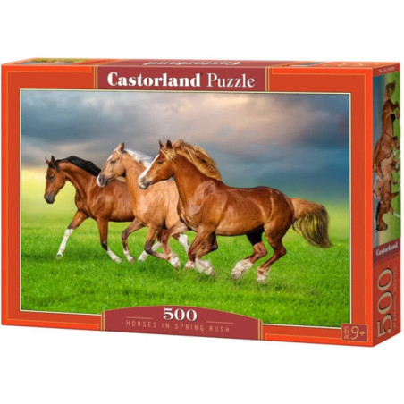 Пъзел Castorland от 500 части - Препускащи коне