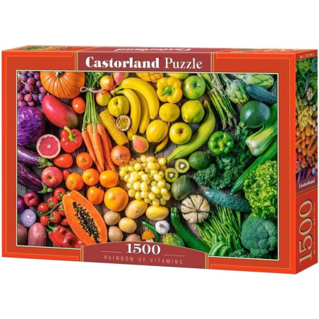 Пъзел Castorland от 1500 части - Дъга от витамини