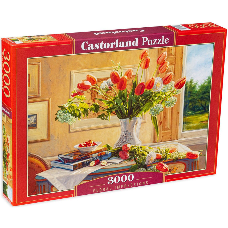 Пъзел Castorland от 3000 части - Цветя на масата