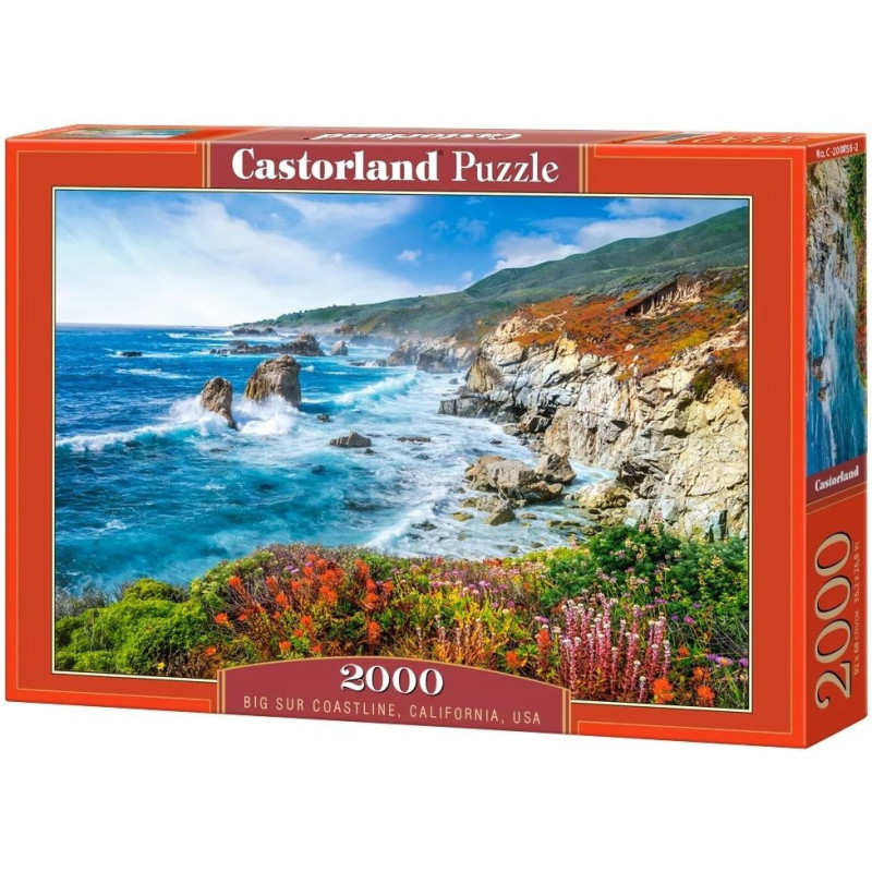 Пъзел Castorland от 2000 части - Крайбрежието на Биг Сур, Калифорния, САЩ