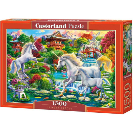 Пъзел Castorland от 1500 части - Градината на еднорозите