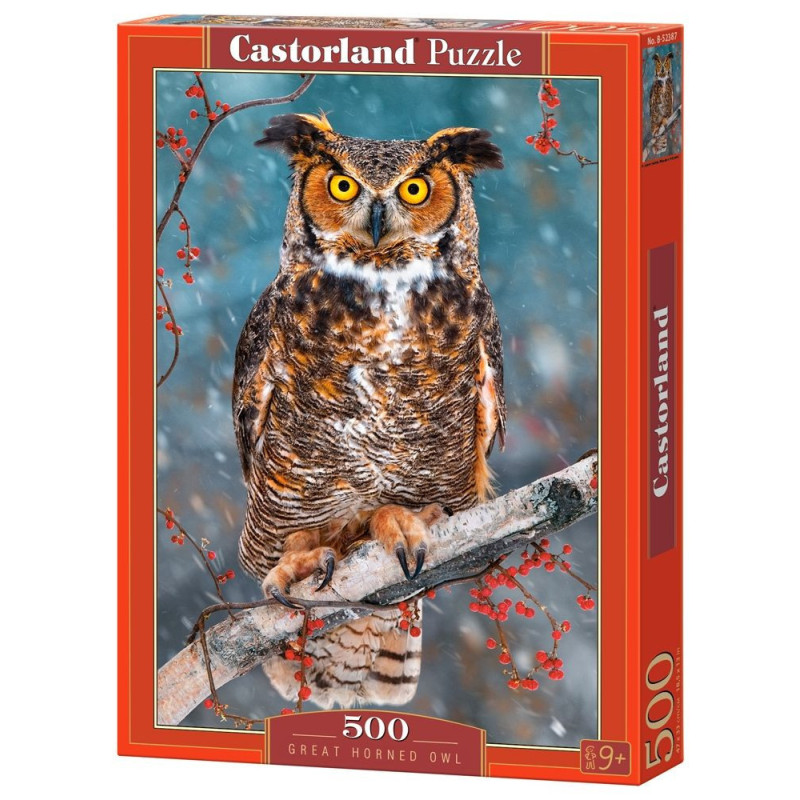 Пъзел Castorland от 500 части - Вирджински бухал