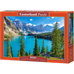 Пъзел Castorland от 500 части - Пролет в езерото Морейн, Канада