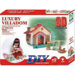 Светещ детски пъзел 3D - къща