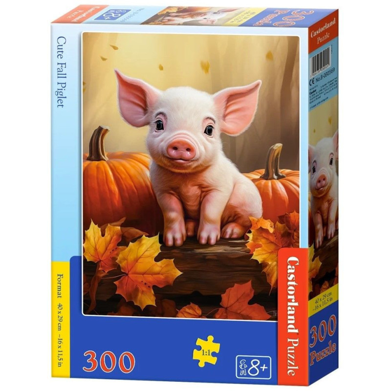 Пъзел Castorland от 300 части - Сладко есенно прасенце