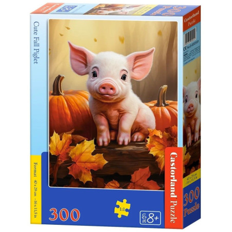 Пъзел Castorland от 300 части - Сладко есенно прасенце