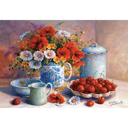Medow Flowers and Cherries