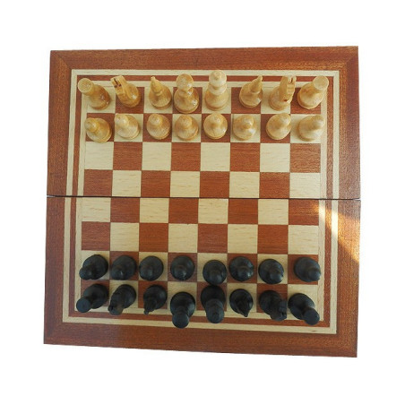 Малък шах фурнир махагон с фигури